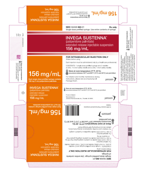 Invega sustenna 156 mg/ml injection, extended release
